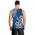 Hawaii Summer Men Tank Top Mix Polynesian Dark Blue LT6 - Polynesian Pride