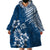 Hawaii Summer Wearable Blanket Hoodie Mix Polynesian Dark Blue LT6 - Polynesian Pride