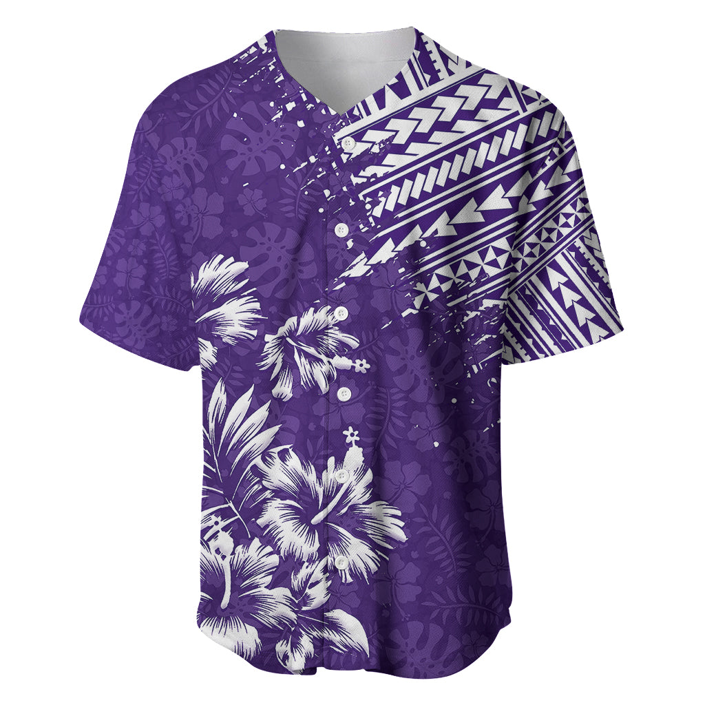 Hawaii Summer Baseball Jersey Mix Polynesian Purple LT6 Purple - Polynesian Pride