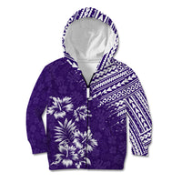 Hawaii Summer Kid Hoodie Mix Polynesian Purple LT6 - Polynesian Pride