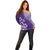 Hawaii Summer Off Shoulder Sweater Mix Polynesian Purple LT6 - Polynesian Pride