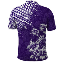 Hawaii Summer Polo Shirt Mix Polynesian Purple LT6 - Polynesian Pride