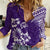 Hawaii Summer Women Casual Shirt Mix Polynesian Purple LT6 Female Purple - Polynesian Pride