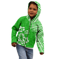 Hawaii Summer Kid Hoodie Mix Polynesian Green LT6 - Polynesian Pride