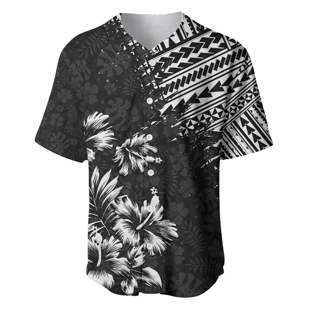 Hawaii Summer Baseball Jersey Mix Polynesian Black LT6 Black - Polynesian Pride