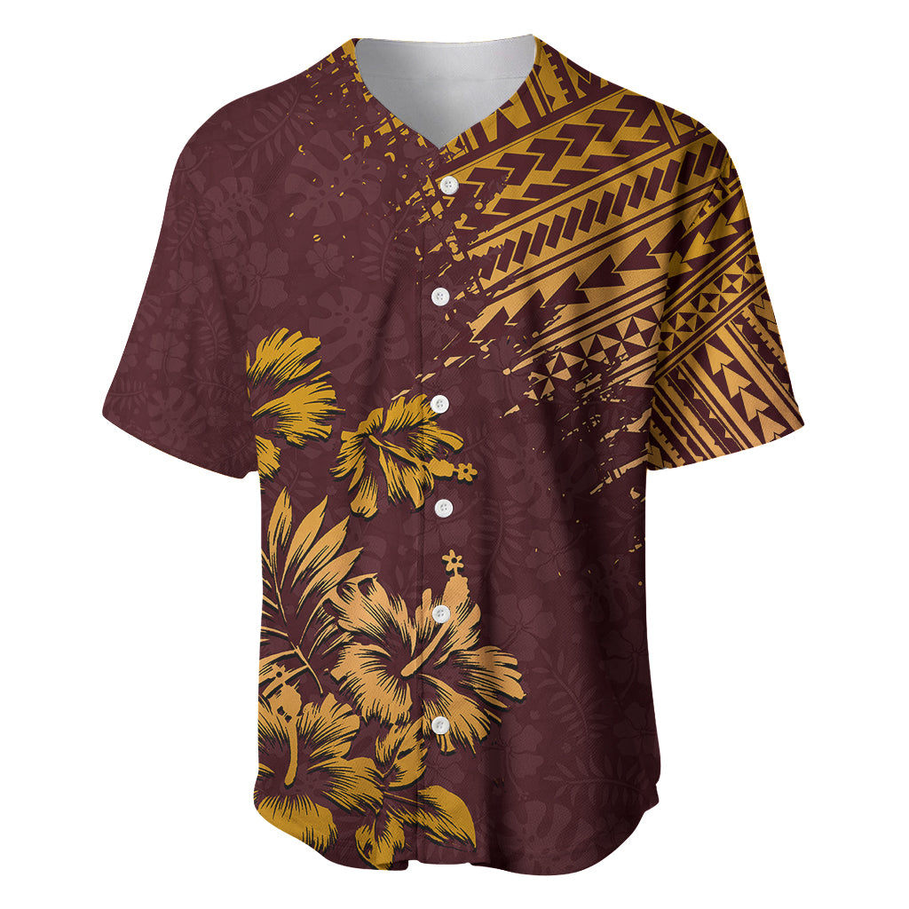 Hawaii Summer Baseball Jersey Mix Polynesian Brown LT6 Brown - Polynesian Pride