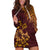 Hawaii Summer Hoodie Dress Mix Polynesian Brown LT6 Brown - Polynesian Pride