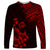 Hawaii Summer Long Sleeve Shirt Mix Polynesian Black-Red LT6 Unisex Red - Polynesian Pride