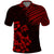 Hawaii Summer Polo Shirt Mix Polynesian Black Red LT6 Red - Polynesian Pride