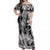 Polynesian Sea Turtle Off Shoulder Maxi Dress Tribal Black LT6 Women Black - Polynesian Pride