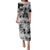 Polynesian Sea Turtle Puletasi Tribal Black LT6 Long Dress Black - Polynesian Pride