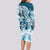 Polynesian Sea Turtle Long Sleeve Bodycon Dress Tribal Blue LT6 - Polynesian Pride