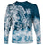 Polynesian Sea Turtle Long Sleeve Shirt Tribal Blue LT6 - Polynesian Pride