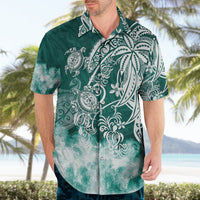 Polynesian Sea Turtle Hawaiian Shirt Tribal Green LT6 - Polynesian Pride