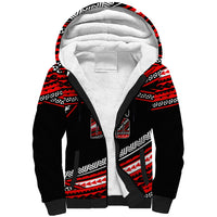 (Custom Personalised) Happy Fathers Day Polynesian Sherpa Hoodie I Love You Dad Red LT6 Unisex Red - Polynesian Pride