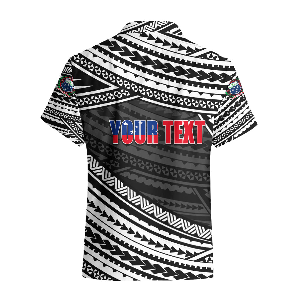(Custom Personalised) Happy Fathers Day Samoa Hawaiian Shirt I Love You Dad Black LT6 - Polynesian Pride