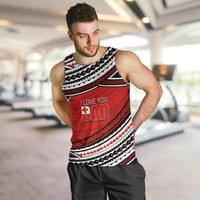 (Custom Personalised) Happy Fathers Day Tonga Men Tank Top I Love You Dad LT6 - Polynesian Pride