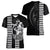 Polynesian Women V Neck T Shirt Hawaiian Warrior and Aloha Girl With Hammerhead Shark Tattoos White LT6 - Polynesian Pride