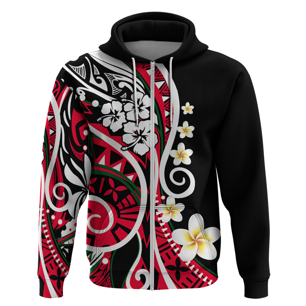 Plumeria Polynesian Hoodie Trending Red LT6 - Polynesian Pride