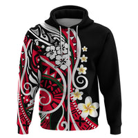 Plumeria Polynesian Hoodie Trending Red LT6 - Polynesian Pride