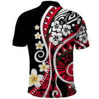 Plumeria Polynesian Polo Shirt Trending Red LT6 - Polynesian Pride