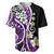 Plumeria Polynesian Baseball Jersey Trending Purple LT6 Purple - Polynesian Pride