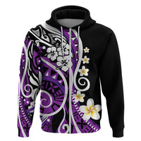 Plumeria Polynesian Hoodie Trending Purple LT6 - Polynesian Pride