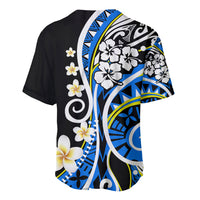 Plumeria Polynesian Baseball Jersey Trending Blue LT6 - Polynesian Pride