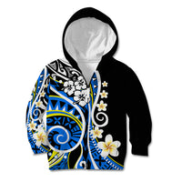 Plumeria Polynesian Kid Hoodie Trending Blue LT6 Zip Hoodie Blue - Polynesian Pride