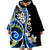 Plumeria Polynesian Wearable Blanket Hoodie Trending Blue LT6 - Polynesian Pride