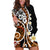 Plumeria Polynesian Hoodie Dress Trending Brown LT6 Brown - Polynesian Pride