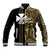 Custom Wallis and Futuna Baseball Jacket Polynesian Tribal Gold LT6 Unisex Gold - Polynesian Pride