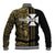 Custom Wallis and Futuna Baseball Jacket Polynesian Tribal Gold LT6 - Polynesian Pride