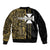 Custom Wallis and Futuna Bomber Jacket Polynesian Tribal Gold LT6 - Polynesian Pride