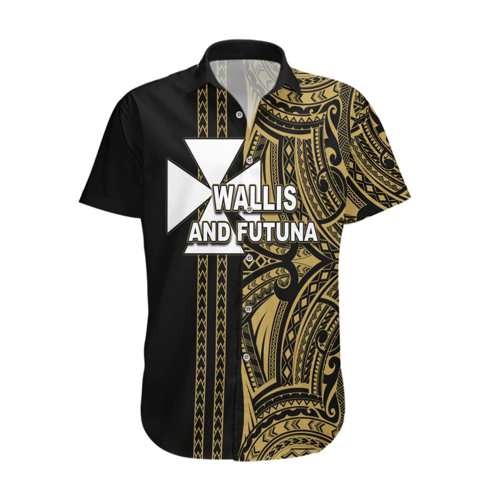 Custom Wallis and Futuna Hawaiian Shirt Polynesian Tribal Gold LT6 Gold - Polynesian Pride