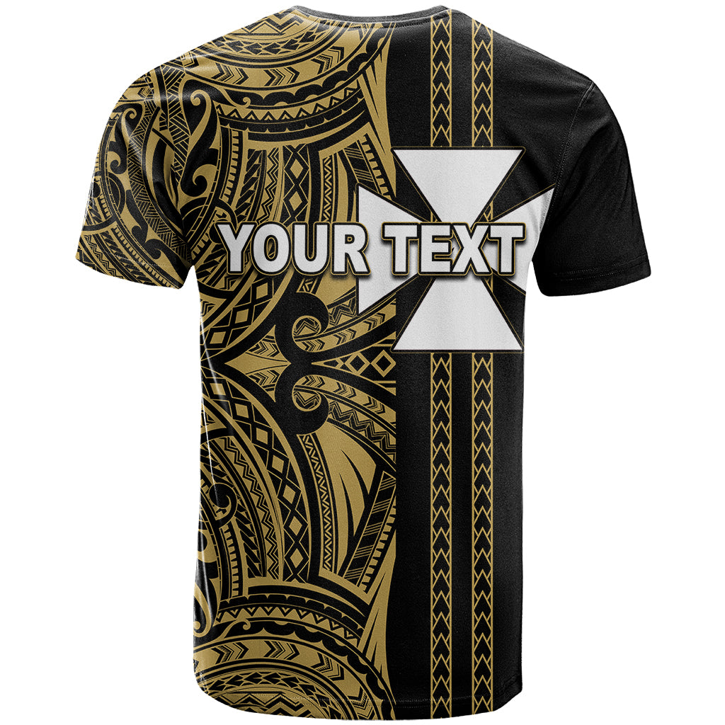 Custom Wallis and Futuna T Shirt Polynesian Tribal Gold LT6 - Polynesian Pride