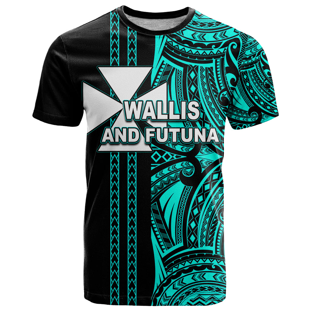 Custom Wallis and Futuna T Shirt Polynesian Tribal Green LT6 Green - Polynesian Pride