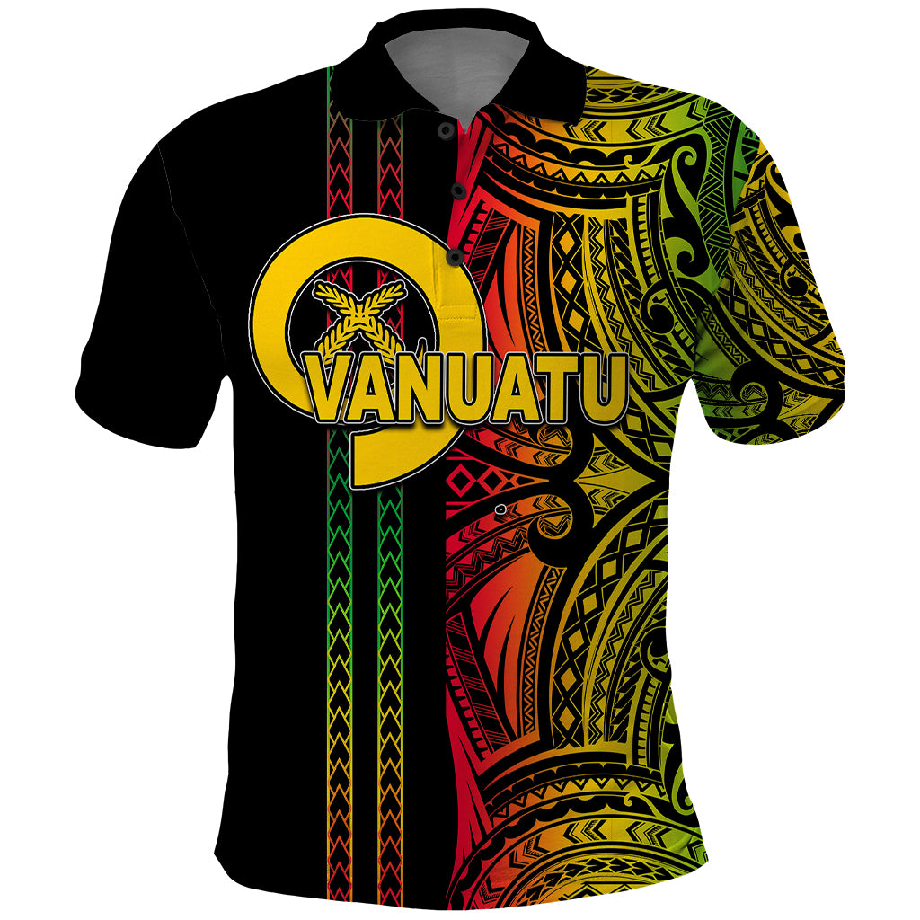 Custom Vanuatu Polo Shirt Polynesian Tribal LT6 Black - Polynesian Pride