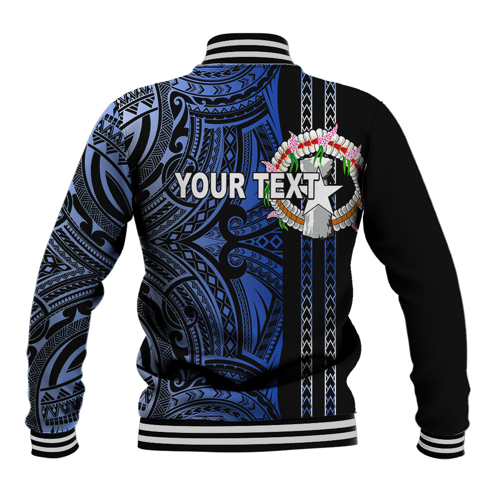 Custom Northern Mariana Islands Baseball Jacket Polynesian Tribal LT6 - Polynesian Pride