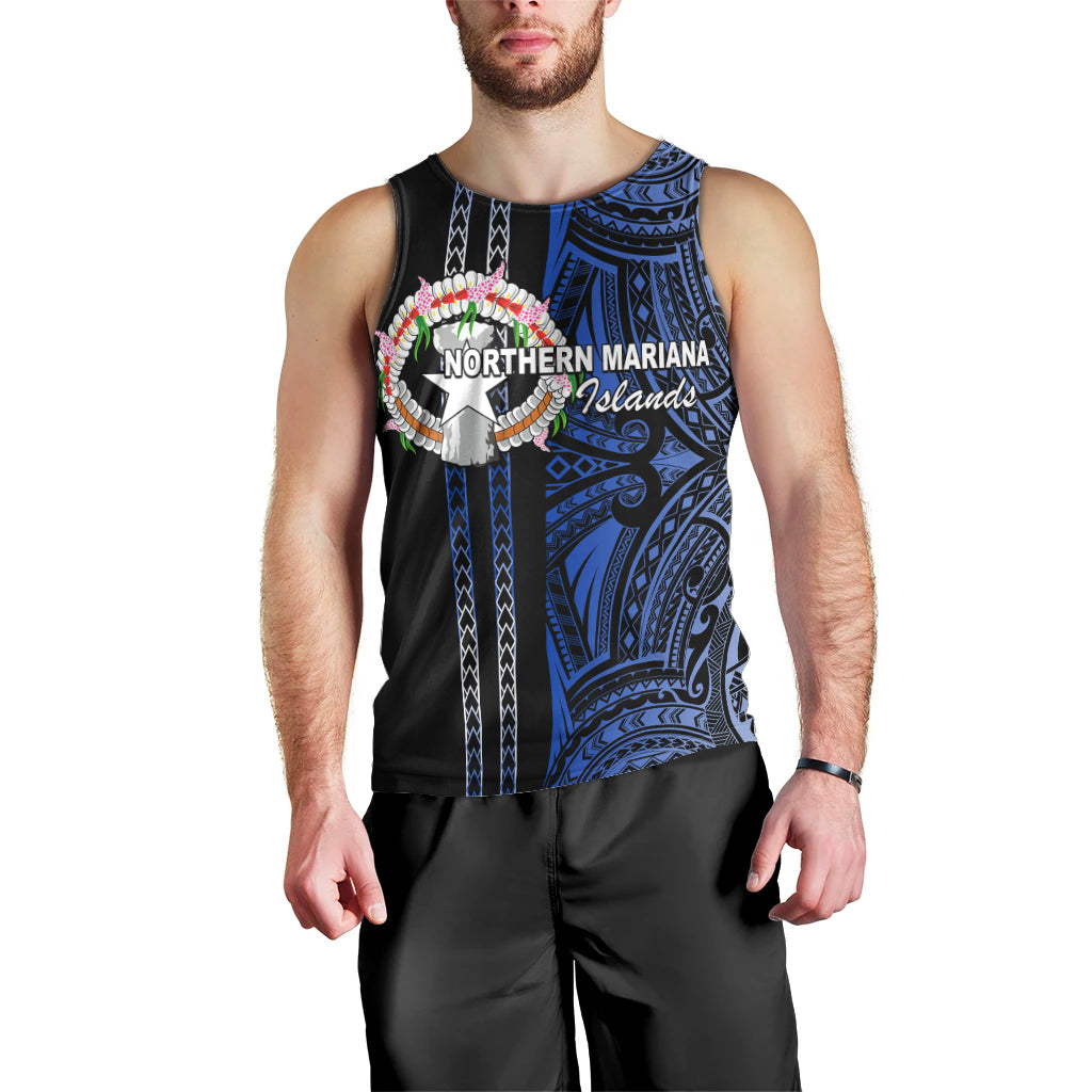 Custom Northern Mariana Islands Men Tank Top Polynesian Tribal LT6 - Polynesian Pride