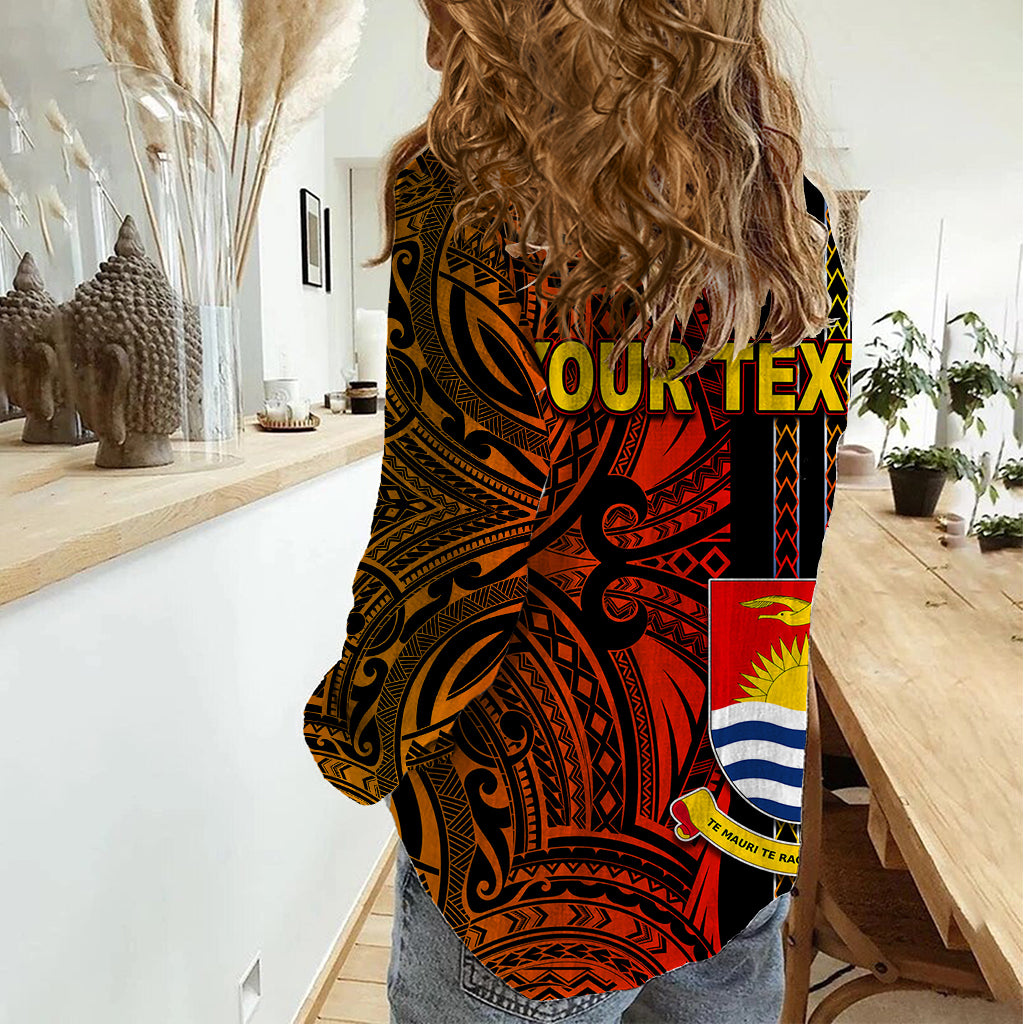 Custom Kiribati Women Casual Shirt Polynesian Tribal LT6 - Polynesian Pride