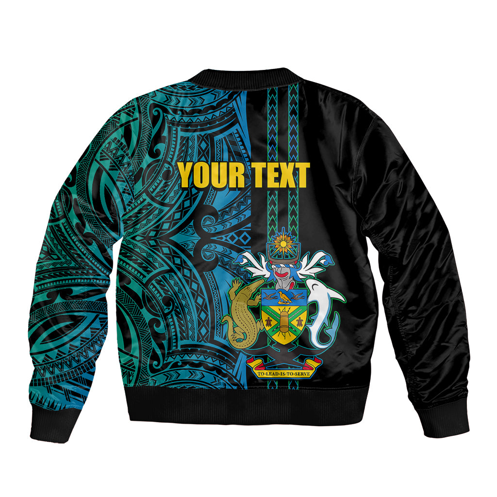 Custom Solomon Islands Bomber Jacket Polynesian Tribal LT6 - Polynesian Pride