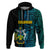 Custom Solomon Islands Hoodie Polynesian Tribal LT6 Pullover Hoodie Blue - Polynesian Pride