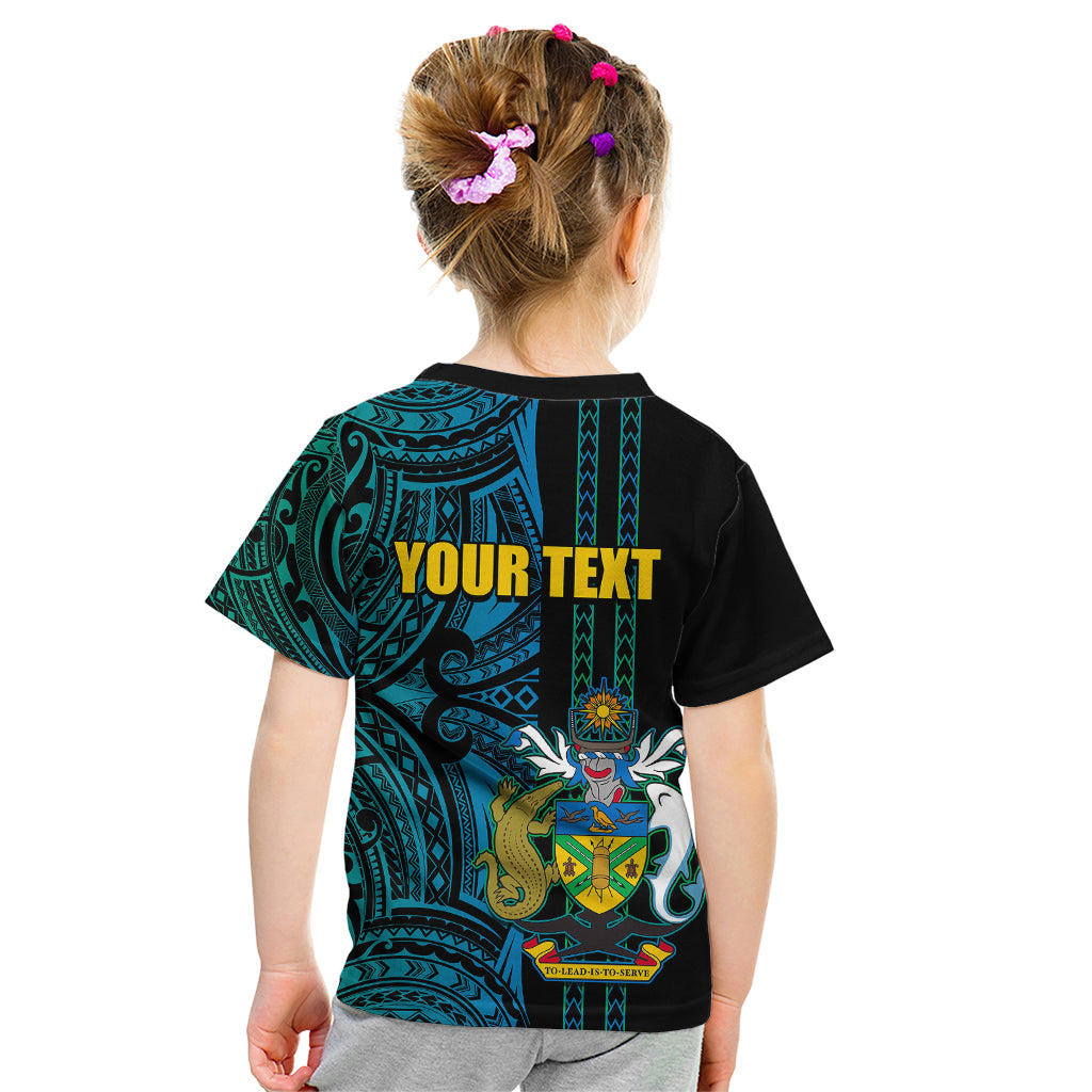 Custom Solomon Islands Kid T Shirt Polynesian Tribal LT6 - Polynesian Pride