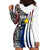 Custom Philippines Hoodie Dress Polynesian Tribal White LT6 - Polynesian Pride