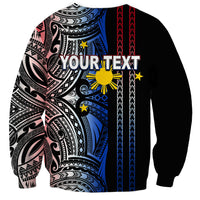 Custom Philippines Sweatshirt Polynesian Tribal Black LT6 - Polynesian Pride