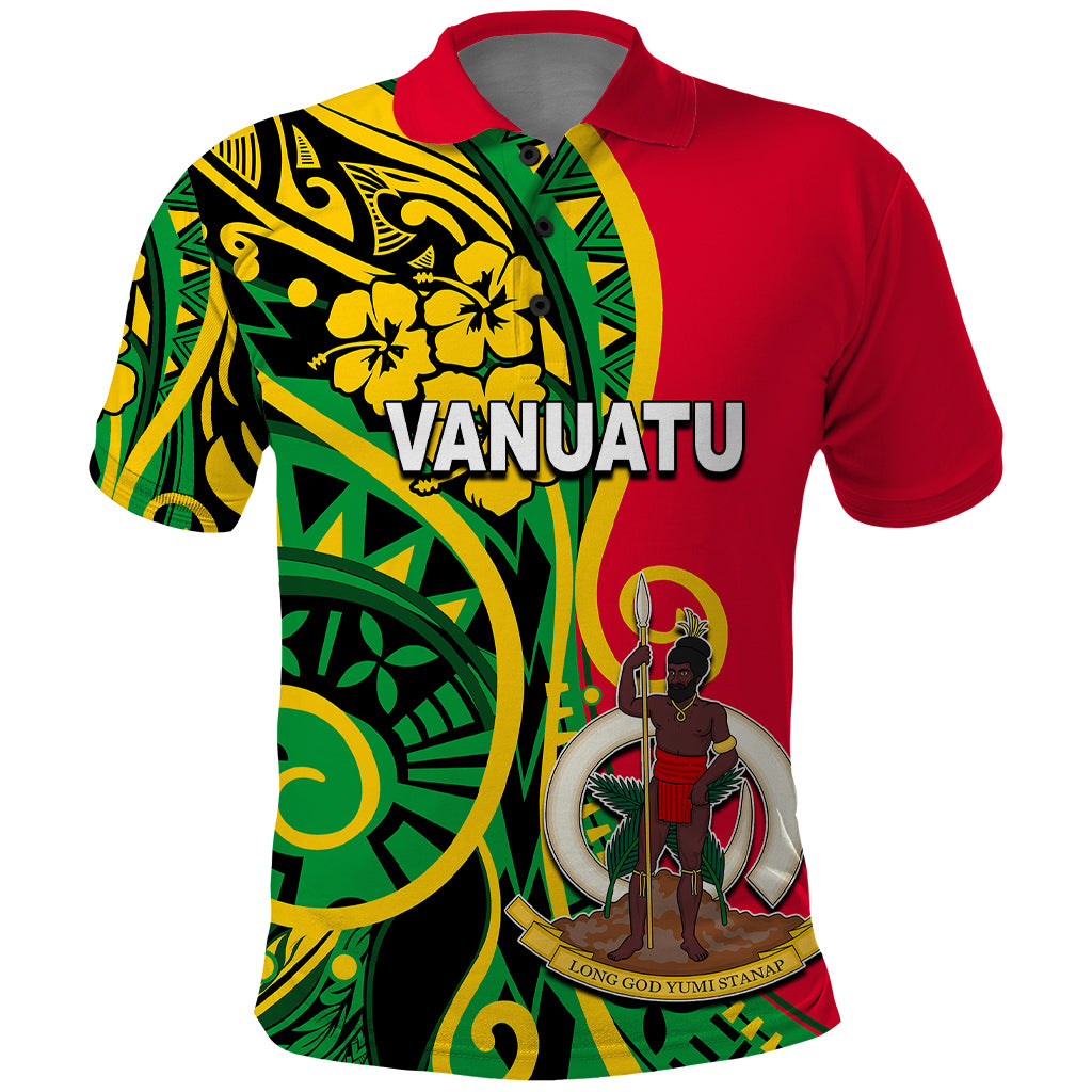 Custom Vanuatu Polo Shirt Polynesian Patterns LT6 Green - Polynesian Pride