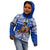 (Custom Personalised) Samoa Pride Kid Hoodie Tribal Patterns Blue LT6 - Polynesian Pride