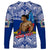 (Custom Personalised) Samoa Pride Long Sleeve Shirt Tribal Patterns Blue LT6 - Polynesian Pride