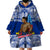 (Custom Personalised) Samoa Pride Wearable Blanket Hoodie Tribal Patterns Blue LT6 - Polynesian Pride